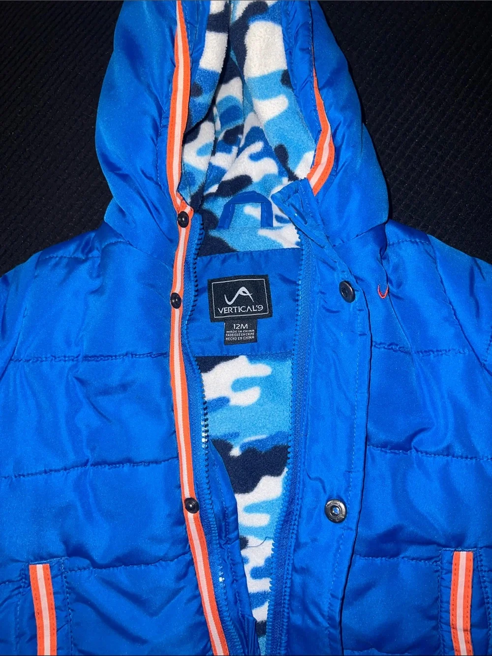 Bright Blue Hooded Puffer Jacket for Kids